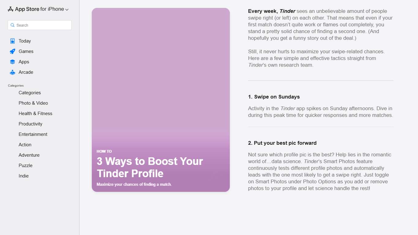 ‎3 Ways to Boost Your Tinder Profile - App Store