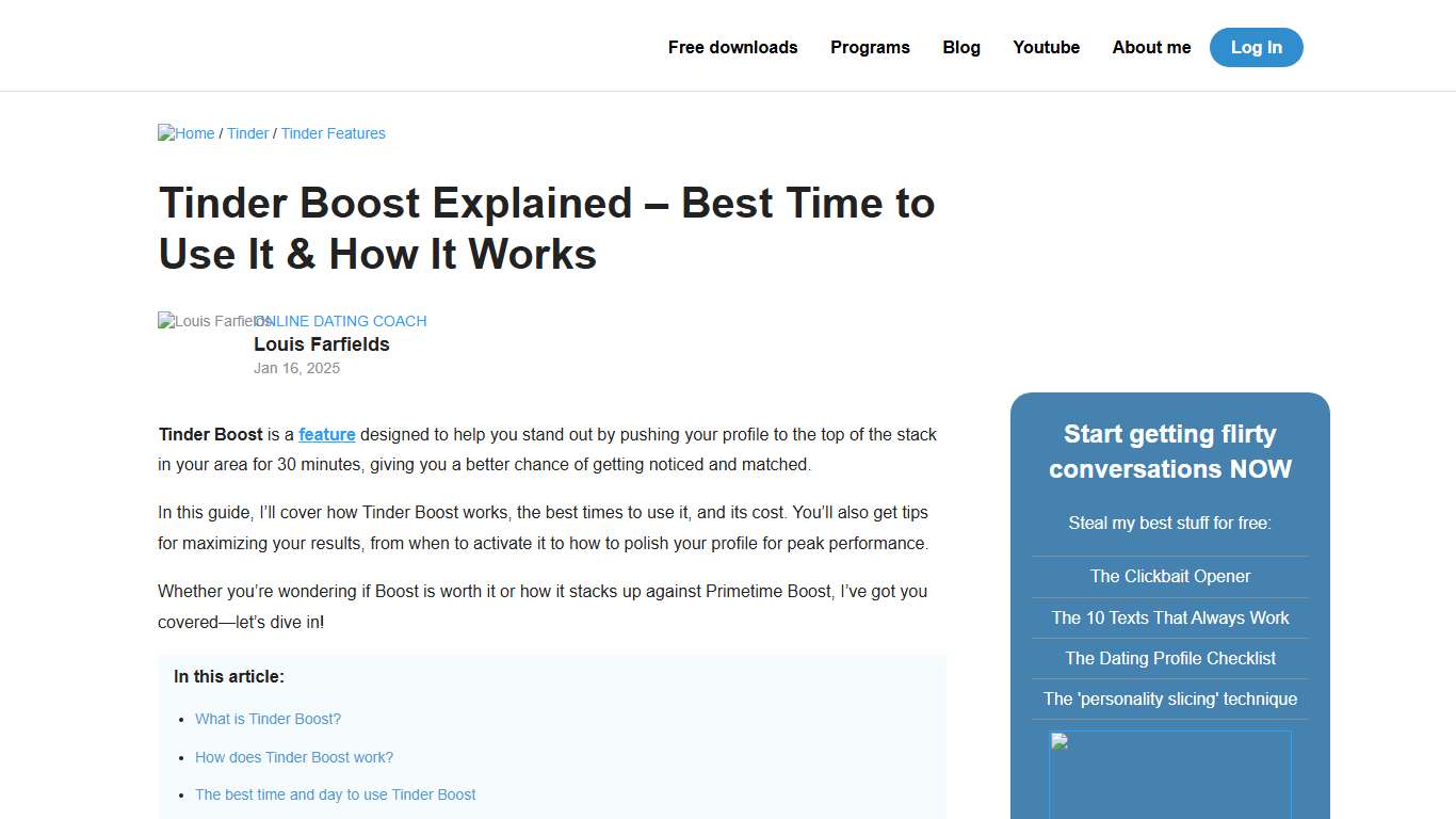 Tinder Boost Explained - Best Time to Use It & How It Works